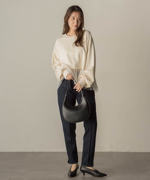 VICKY（ビッキー）の「裏起毛テーパードパンツ≪洗濯機で洗える≫（スウェットパンツ・レディース・ライトグレー/ブラック/ネイビー/カーキ・M）」の20枚目の写真