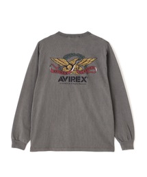 AVIREX | FADE WASH VINTAGE LABEL EAGLE T-SHIRT / フェイドウォッシュ ヴィンテージ ラベル イーグル 長袖Tシャツ / AVIREX / アヴィレックス(Tシャツ/カットソー)