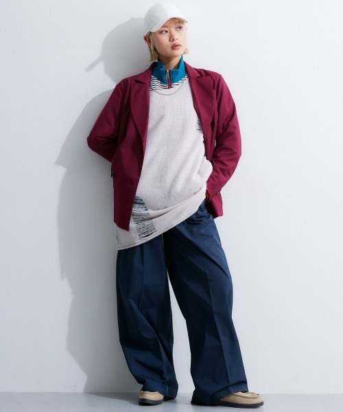 TTOL（トール）の「ダブルタックワイドパンツ（その他パンツ・レディース・アイボリー/ネイビー・L-XL/M-L）」の21枚目の写真