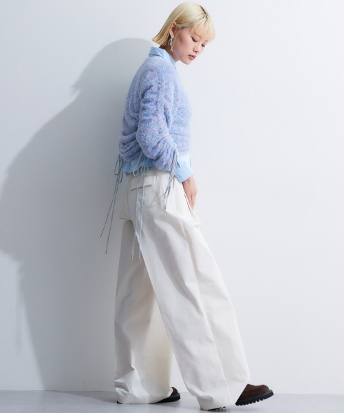 TTOL（トール）の「ダブルタックワイドパンツ（その他パンツ・レディース・アイボリー/ネイビー・L-XL/M-L）」の3枚目の写真