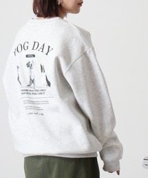 Naive magic | NAIVE MAGIC 裏起毛アニマルバックプリントC/N(スウェット)