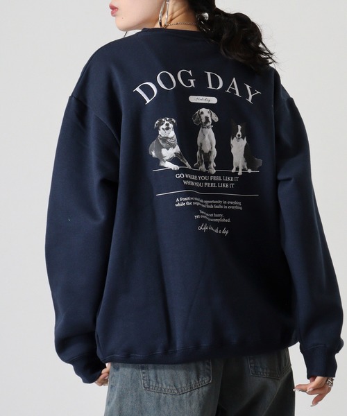 Naive magic（ナイーブマジック）の「NAIVE MAGIC 裏起毛アニマルバックプリントC/N（スウェット・メンズ・ダークグリーン系1/ネイビー/オートミール/ダークグリーン系2/アッシュグレー/ブラック・L/M）」の14枚目の写真