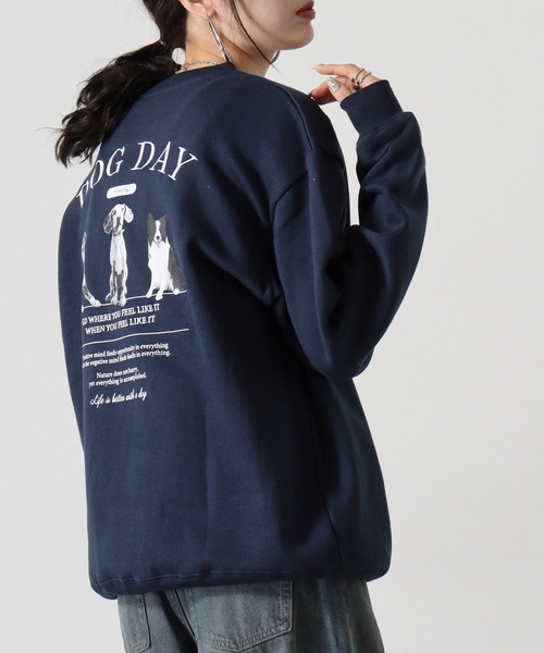 Naive magic（ナイーブマジック）の「NAIVE MAGIC 裏起毛アニマルバックプリントC/N（スウェット・メンズ・ダークグリーン系1/ネイビー/オートミール/ダークグリーン系2/アッシュグレー/ブラック・L/M）」の13枚目の写真