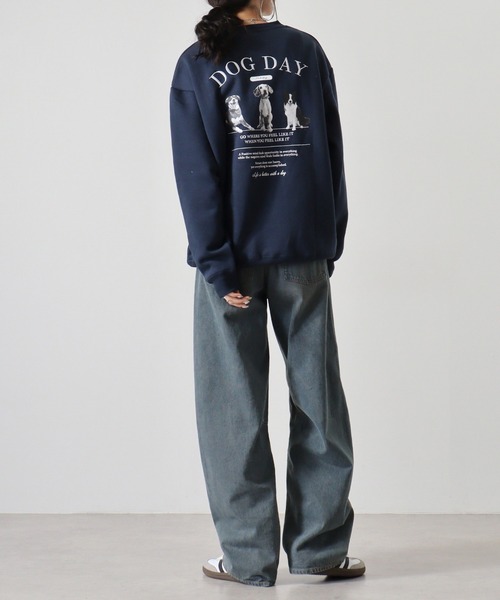 Naive magic（ナイーブマジック）の「NAIVE MAGIC 裏起毛アニマルバックプリントC/N（スウェット・メンズ・ダークグリーン系1/ネイビー/オートミール/ダークグリーン系2/アッシュグレー/ブラック・L/M）」の11枚目の写真