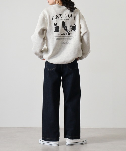 Naive magic（ナイーブマジック）の「NAIVE MAGIC 裏起毛アニマルバックプリントC/N（スウェット・メンズ・ダークグリーン系1/ネイビー/オートミール/ダークグリーン系2/アッシュグレー/ブラック・L/M）」の22枚目の写真