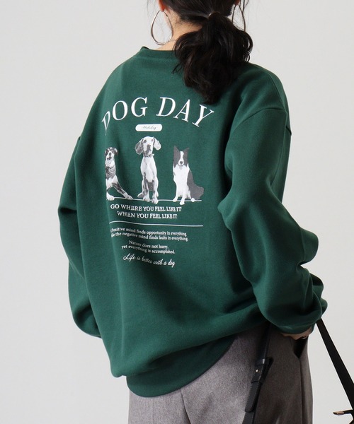 Naive magic（ナイーブマジック）の「NAIVE MAGIC 裏起毛アニマルバックプリントC/N（スウェット・メンズ・ダークグリーン系1/ネイビー/オートミール/ダークグリーン系2/アッシュグレー/ブラック・L/M）」の19枚目の写真