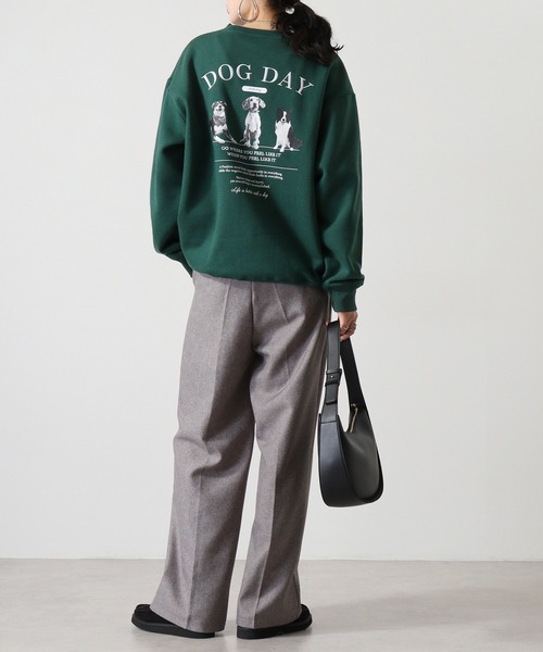 Naive magic（ナイーブマジック）の「NAIVE MAGIC 裏起毛アニマルバックプリントC/N（スウェット・メンズ・ダークグリーン系1/ネイビー/オートミール/ダークグリーン系2/アッシュグレー/ブラック・L/M）」の17枚目の写真