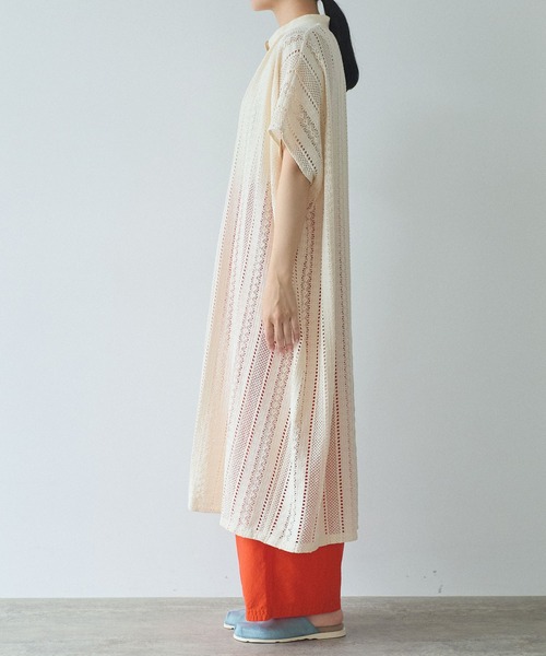 yuni（ユニ　）の「コットン ruschel lace kaftan ワンピース（ワンピース・レディース・アイボリー/ブラック・FREE）」の13枚目の写真