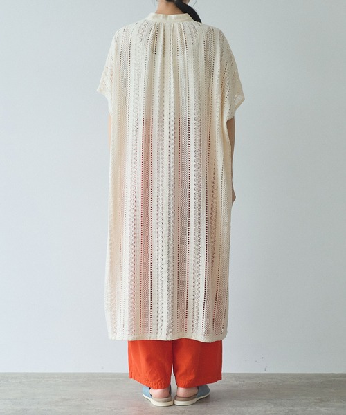 yuni（ユニ　）の「コットン ruschel lace kaftan ワンピース（ワンピース・レディース・アイボリー/ブラック・FREE）」の14枚目の写真