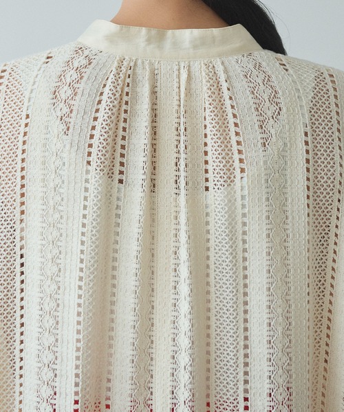 yuni（ユニ　）の「コットン ruschel lace kaftan ワンピース（ワンピース・レディース・アイボリー/ブラック・FREE）」の19枚目の写真