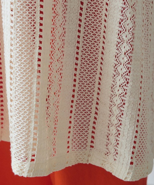 yuni（ユニ　）の「コットン ruschel lace kaftan ワンピース（ワンピース・レディース・アイボリー/ブラック・FREE）」の20枚目の写真