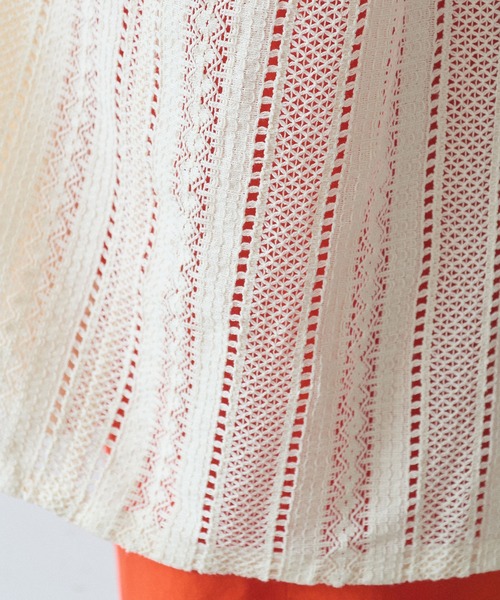 yuni（ユニ　）の「コットン ruschel lace kaftan ワンピース（ワンピース・レディース・アイボリー/ブラック・FREE）」の22枚目の写真