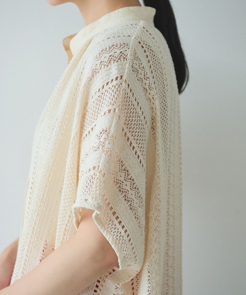 yuni（ユニ　）の「コットン ruschel lace kaftan ワンピース（ワンピース・レディース・アイボリー/ブラック・FREE）」の18枚目の写真