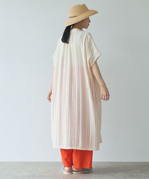 yuni（ユニ　）の「コットン ruschel lace kaftan ワンピース（ワンピース・レディース・アイボリー/ブラック・FREE）」の12枚目の写真