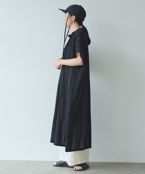 yuni（ユニ　）の「コットン ruschel lace kaftan ワンピース（ワンピース・レディース・アイボリー/ブラック・FREE）」の5枚目の写真