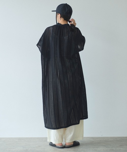 yuni（ユニ　）の「コットン ruschel lace kaftan ワンピース（ワンピース・レディース・アイボリー/ブラック・FREE）」の6枚目の写真