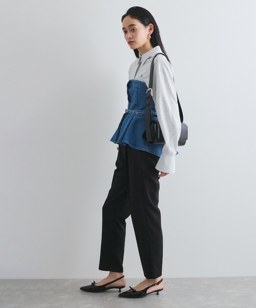 VIS（ビス）の「【洗える/防シワ】ツイルワンタックテーパードパンツ（その他パンツ・レディース・ピンク系その他2/ブラック/グレー・SS/S/M/L）」の7枚目の写真