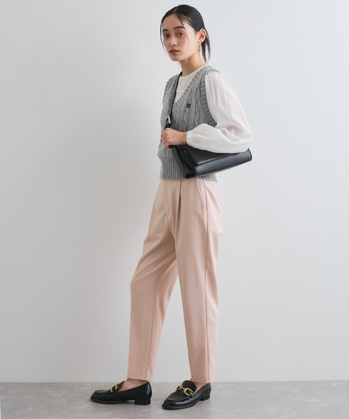 VIS（ビス）の「【洗える/防シワ】ツイルワンタックテーパードパンツ（その他パンツ・レディース・ピンク系その他2/ブラック/グレー・SS/S/M/L）」の11枚目の写真