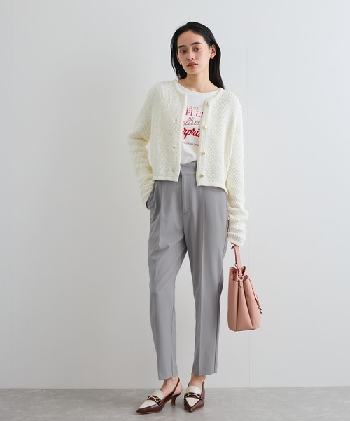 VIS（ビス）の「【洗える/防シワ】ツイルワンタックテーパードパンツ（その他パンツ・レディース・ピンク系その他2/ブラック/グレー・SS/S/M/L）」の12枚目の写真