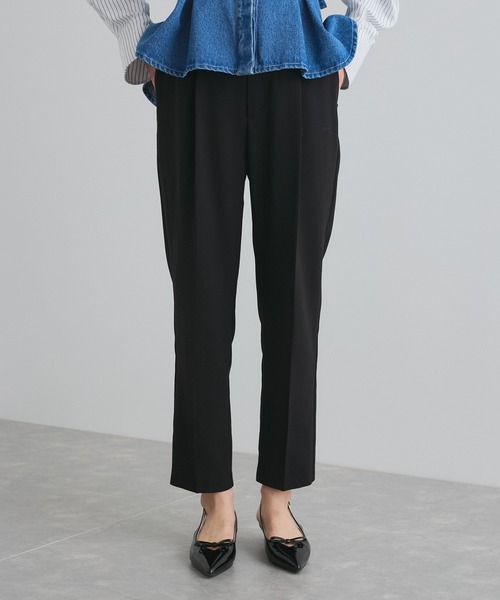 VIS（ビス）の「【洗える/防シワ】ツイルワンタックテーパードパンツ（その他パンツ・レディース・ピンク系その他2/ブラック/グレー・SS/S/M/L）」の4枚目の写真