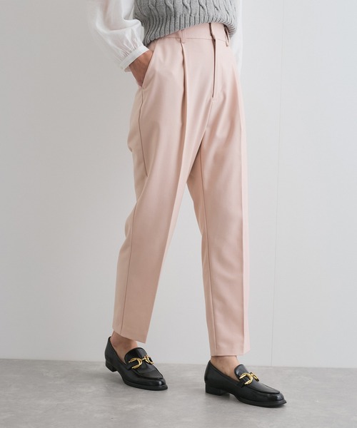 VIS（ビス）の「【洗える/防シワ】ツイルワンタックテーパードパンツ（その他パンツ・レディース・ピンク系その他2/ブラック/グレー・SS/S/M/L）」の9枚目の写真