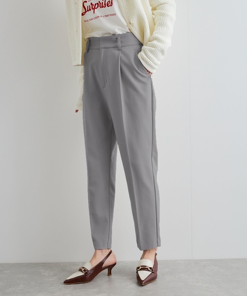 VIS（ビス）の「【洗える/防シワ】ツイルワンタックテーパードパンツ（その他パンツ・レディース・ピンク系その他2/ブラック/グレー・SS/S/M/L）」の13枚目の写真