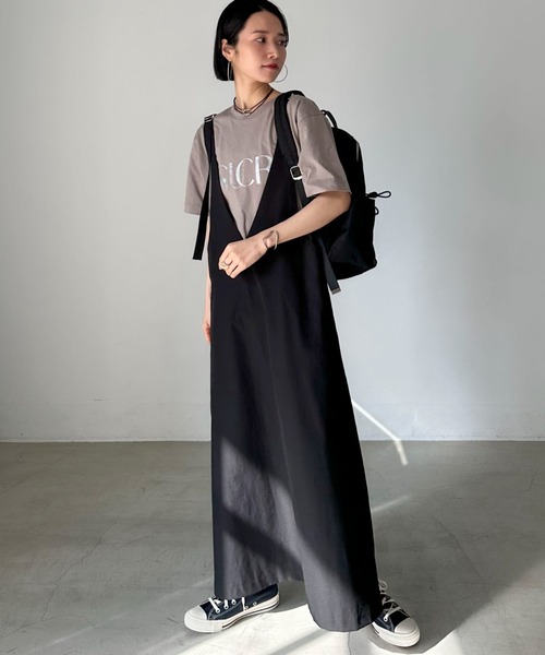 Doux archives（ドゥアルシーヴ）の「SUCRE Tee（Tシャツ/カットソー・レディース・オフホワイト/杢グレー/グレイッシュベージュ/ネイビー/ホワイト×ブラック/ホワイト×シルバー・FREE）」の18枚目の写真