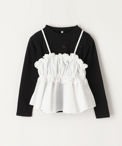 coca（coca）（コカ）の「キッズ ビスチェ＆リボンTシャツ 2点セット（Tシャツ/カットソー・キッズ・ホワイト/ブラック・120/150/140/130）」の13枚目の写真