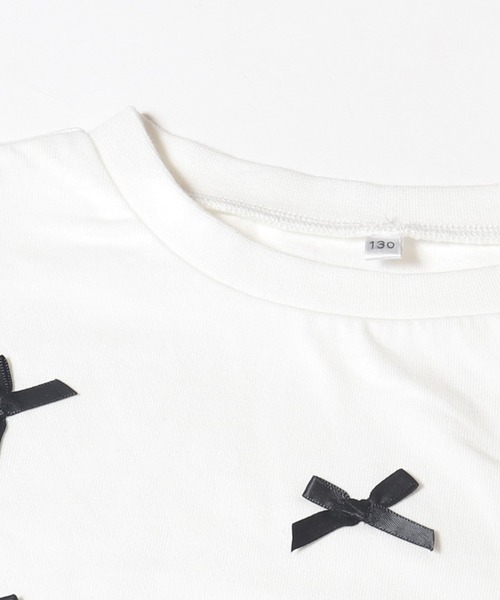 coca（coca）（コカ）の「キッズ ビスチェ＆リボンTシャツ 2点セット（Tシャツ/カットソー・キッズ・ホワイト/ブラック・120/150/140/130）」の5枚目の写真