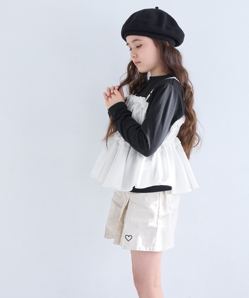 coca（coca）（コカ）の「キッズ ビスチェ＆リボンTシャツ 2点セット（Tシャツ/カットソー・キッズ・ホワイト/ブラック・120/150/140/130）」の18枚目の写真