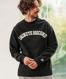 1minute 1second | mlt5053- Arch logo print long sleeve cut&sew  カットソー(Tシャツ/カットソー)