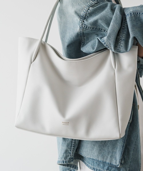 russet｜[A4サイズ対応]レザーシンプルトートバッグ | Rakuten