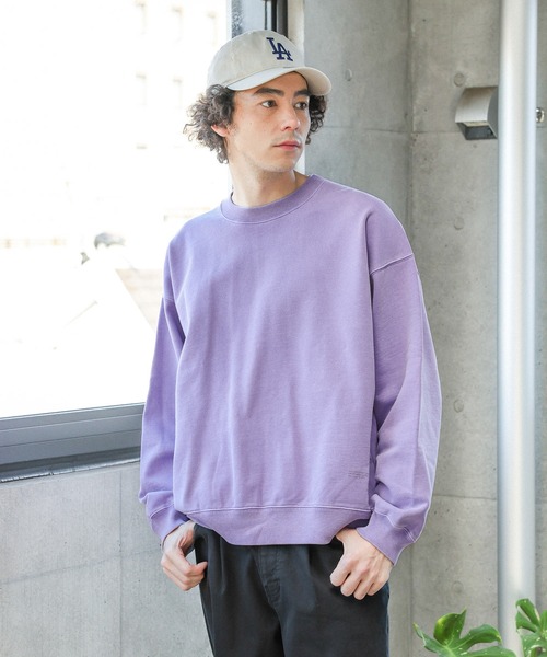 BAYFLOW（ベイフロー）の「LIVELY ピグメントプルオーバー（スウェット・メンズ・チャコール/パープル/ライトグレー・LARGE/MEDIUM）」の3枚目の写真