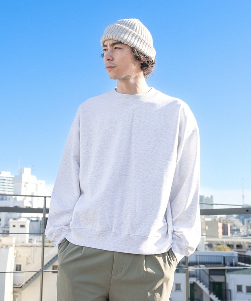 BAYFLOW（ベイフロー）の「LIVELY ピグメントプルオーバー（スウェット・メンズ・チャコール/パープル/ライトグレー・LARGE/MEDIUM）」の2枚目の写真