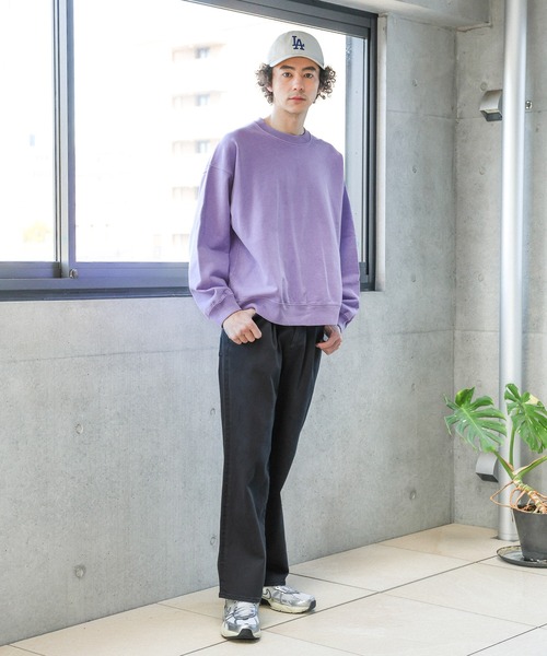 BAYFLOW（ベイフロー）の「LIVELY ピグメントプルオーバー（スウェット・メンズ・チャコール/パープル/ライトグレー・LARGE/MEDIUM）」の11枚目の写真