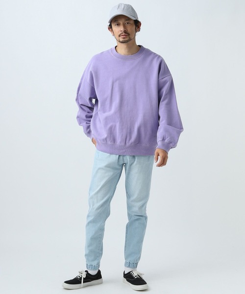 BAYFLOW（ベイフロー）の「LIVELY ピグメントプルオーバー（スウェット・メンズ・チャコール/パープル/ライトグレー・LARGE/MEDIUM）」の12枚目の写真