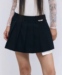 【JOSEMOON/ジョゼムーン】DOUBLEWAIST PLEATS MINISKIRT/ダブルウエストプリーツミニスカート