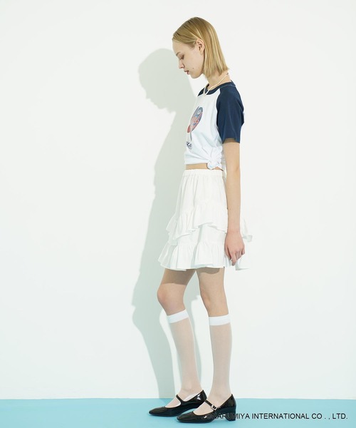 MILKFED.(ミルクフェド)の「MILKFED. × ANGEL BLUE COMPACT B/B TEE(Tシャツ/カットソー・レディース・ホワイト/アッシュ・ONE SIZE)」の11枚目の写真