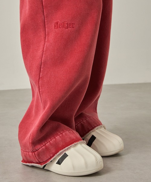 Snap club】ヴィンテージ加工 ロゴ刺繍 ドロストスウェットパンツ