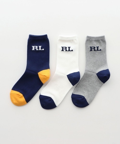 POLO RALPH LAUREN（ポロ ラルフ ローレン）の「POLO RALPH LAUREN RL LOGO キッズソックス 04835746/04863746（ソックス/靴下・キッズ・ホワイト/ネイビー/ライトグレー・16-18cm/19-21cm/13-15cm/22-24cm）」の8枚目の写真