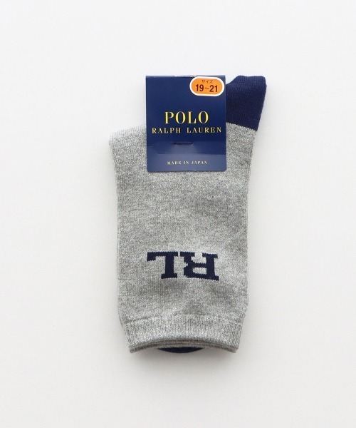 POLO RALPH LAUREN（ポロ ラルフ ローレン）の「POLO RALPH LAUREN RL LOGO キッズソックス 04835746/04863746（ソックス/靴下・キッズ・ホワイト/ネイビー/ライトグレー・16-18cm/19-21cm/13-15cm/22-24cm）」の7枚目の写真