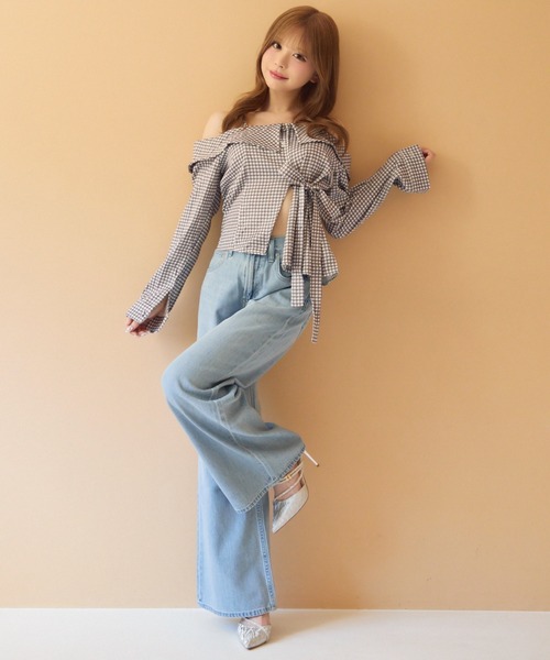 sheller ギンガムオフショルダートップス 楽天市場】≪ 7/31再々値下げ＆大量追加!! 灼熱バーゲン≫送料
