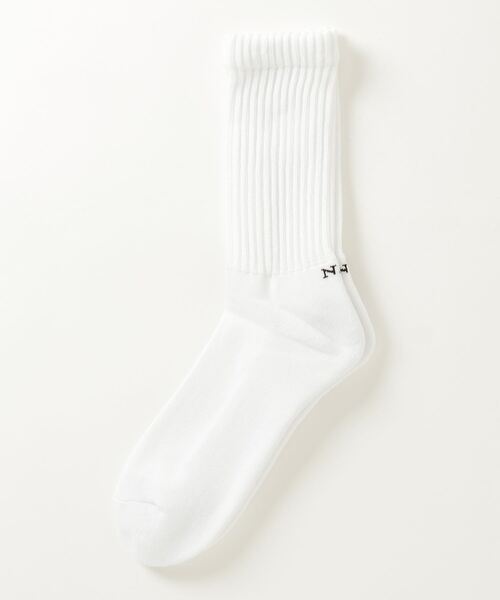 MARCOMONDE（マルコモンド）の「MARCOMONDE(マルコモンド)＠pile socks 24 140P3/1CO-24C（ソックス/靴下・メンズ・ホワイト/グレー・F）」の2枚目の写真