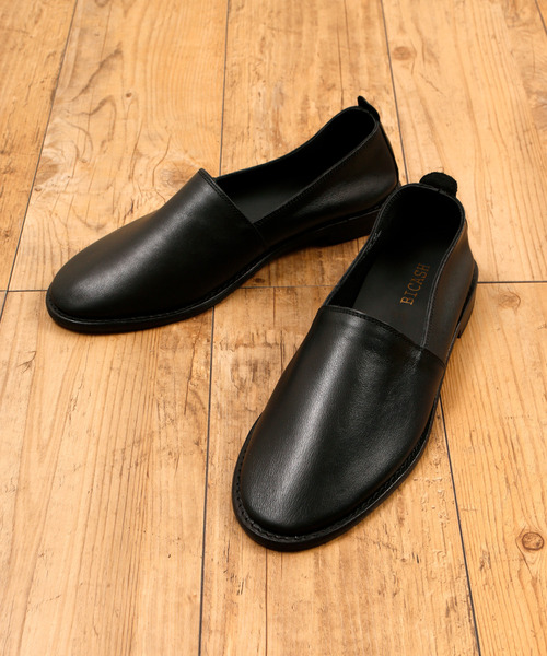 BICASH（ビカーシ）の「BICASH ビカーシ / LEATHER SHOES レザースリッポンシューズ レザーエスパドリーユ / 126（スリッポン・メンズ・ブラック/ダークブラウン・44/40/41/42/43）」の3枚目の写真