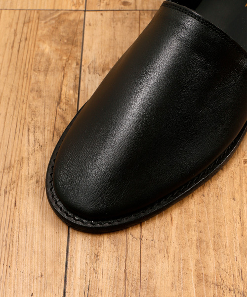 BICASH（ビカーシ）の「BICASH ビカーシ / LEATHER SHOES レザースリッポンシューズ レザーエスパドリーユ / 126（スリッポン・メンズ・ブラック/ダークブラウン・44/40/41/42/43）」の5枚目の写真