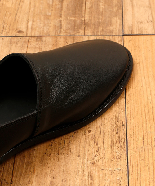 BICASH（ビカーシ）の「BICASH ビカーシ / LEATHER SHOES レザースリッポンシューズ レザーエスパドリーユ / 126（スリッポン・メンズ・ブラック/ダークブラウン・44/40/41/42/43）」の9枚目の写真