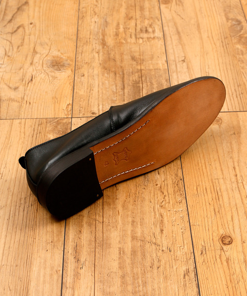 BICASH（ビカーシ）の「BICASH ビカーシ / LEATHER SHOES レザースリッポンシューズ レザーエスパドリーユ / 126（スリッポン・メンズ・ブラック/ダークブラウン・44/40/41/42/43）」の10枚目の写真