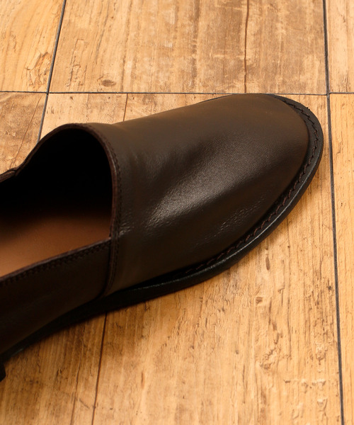 BICASH（ビカーシ）の「BICASH ビカーシ / LEATHER SHOES レザースリッポンシューズ レザーエスパドリーユ / 126（スリッポン・メンズ・ブラック/ダークブラウン・44/40/41/42/43）」の20枚目の写真