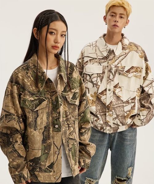 デニムジャケット　リアルツリー　カモ セール】Real tree Camo All Over Design Denim Jacket / リアル