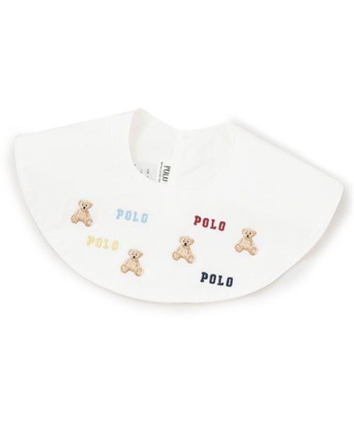 petit main(プティマイン)の「【POLO】刺しゅうスタイ(スタイ/よだれかけ・キッズ・クリーム/ネイビー/オフホワイト・F)」の5枚目の写真